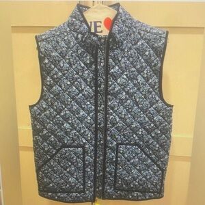 Quilted Blue and White Vest
